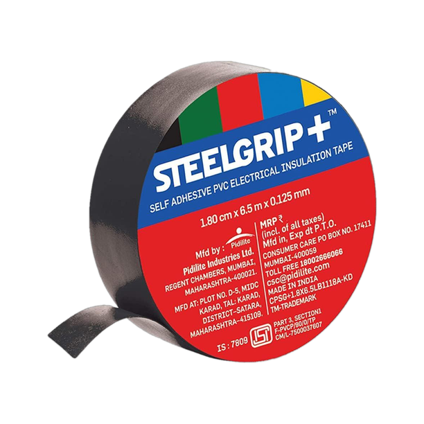 Steelgrip Electrical Tape Self Adhesive 1.80cm x 6.5mm x 0.125mm 6.5 m Duct Tape