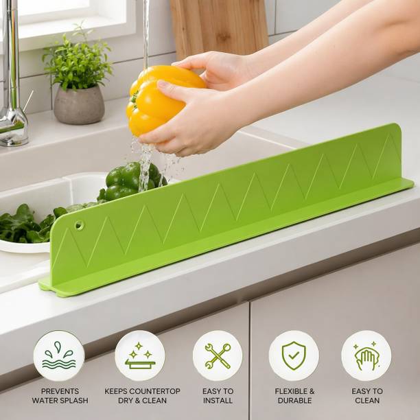 nmms Multi Functional Sink Splash Guard Mat for Daily Kitchen Use 40 cm Single Sided Tape