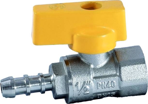 RN Forged Brass Nozzle Valve, Nickel Plated 1 pieces Set ART-1400G_15MM(1/2") Ball Valves