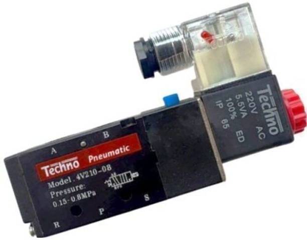 TECHNO 5/2 Single Solenoid Valve 1/4" 4V-210-08 24VDC Automatic Control Valves