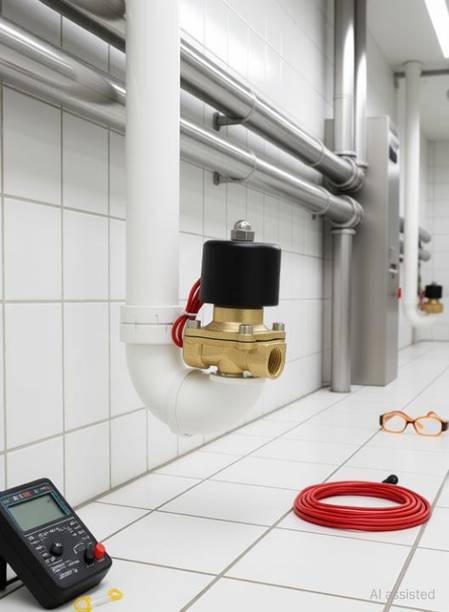 AMPEREUS 1/2" (sv) Brass Electric Solenoid Valve Water/Air Closed (AC 220 V) Automatic Control Valves
