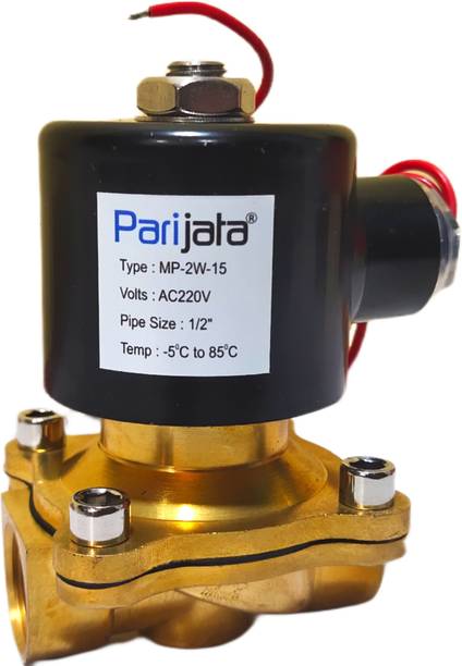 Parijata AC220V 1/2 inch Water/Air Closed Brass Electric Solenoid Valve Water Air Fuels Automatic Control Valves