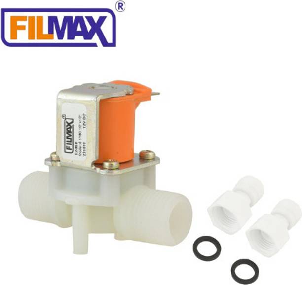 Filmax 12V DC RO Solenoid Valve 1/2 Inch With 2 Elbows for Water Purifier Service Automatic Control Valves