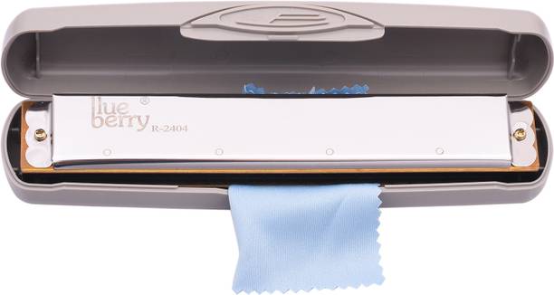 BLUEBERRY R-2404 Tremolo Harmonica 24 Holes 48 Tones with C Key Mouth Organ with Cover