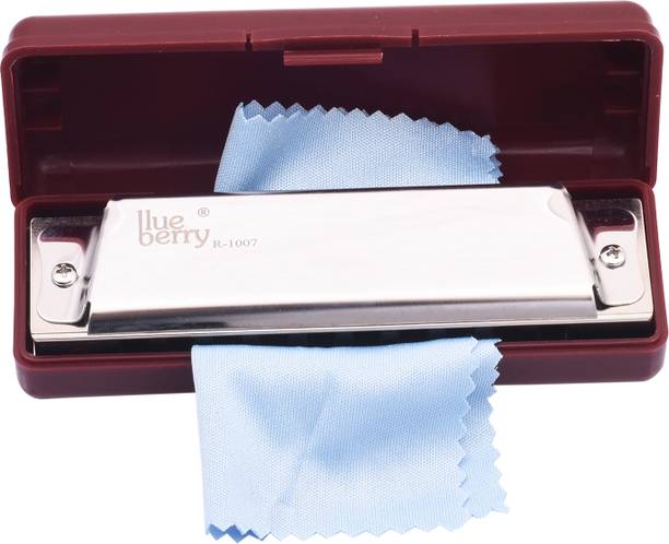 BLUEBERRY R-1007 Diatonic Blues 10 Holes Harmonica Blues Mouth Organ Key of C with Cover