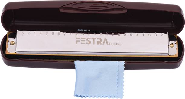 FESTRA R-2405, Tremolo Harmonica 24 Holes Key of C, Mouth Organ
