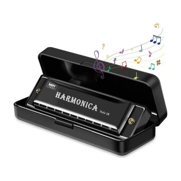 BHAVRUTT Harmonica Mouth Organ Musical Instrument, Titanium Copper Core Mouth Organ