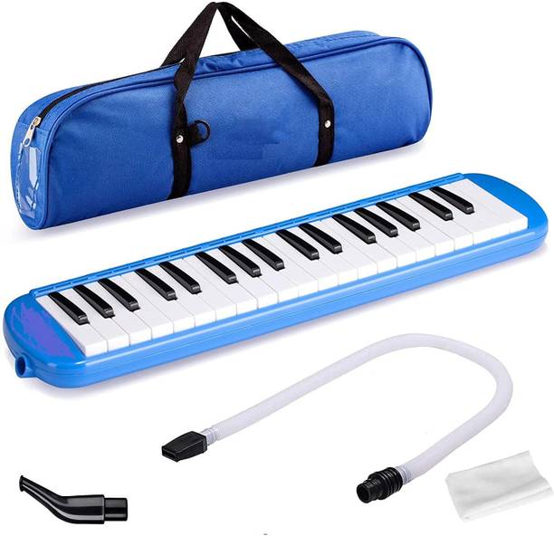 Mocking Bird 37 Keys Melodica for Beginner,Tubes Mouthpiece Air Piano Keyboard with Bag