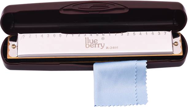 BLUEBERRY R-2405 Tremolo Harmonica 24 Holes 48 Tones with C Key Mouth Organ with Cover