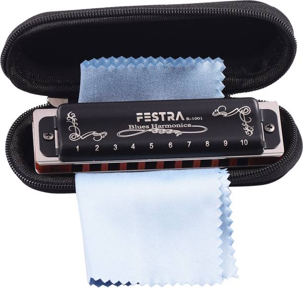 FESTRA R-1001 Harmonica, Diatonic Blues Harmonica Key of C, Mouth Organ