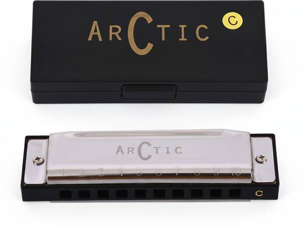 Arctic 10-Hole Diatonic Harmonica (Key of C) with Hard Case | AR-HA-10