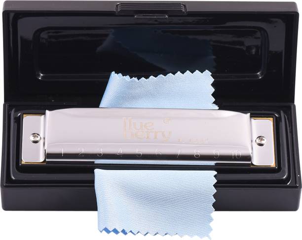 BLUEBERRY R-1008 10 Holes 20 Tones Blues Key Of C Diatonic Mouth Organ with Cover