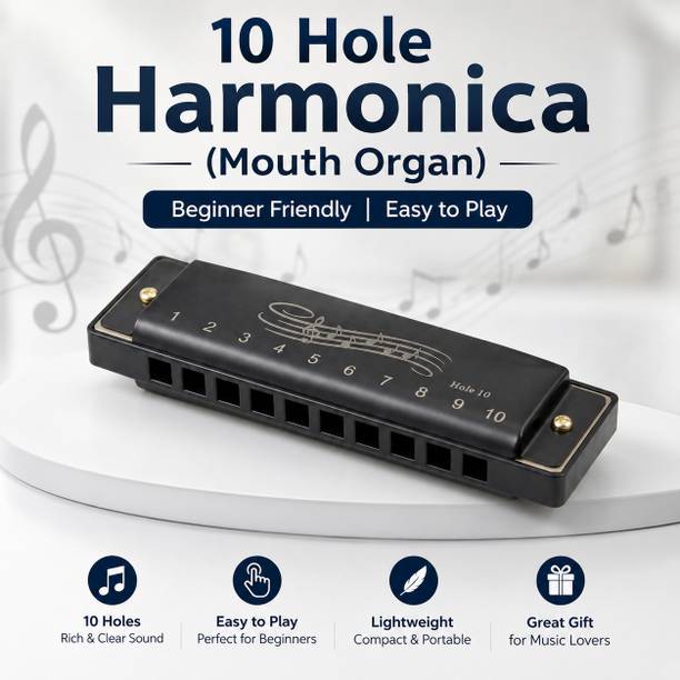 kripara 10-hole Harmonica for Beginners & Hobby Musicians