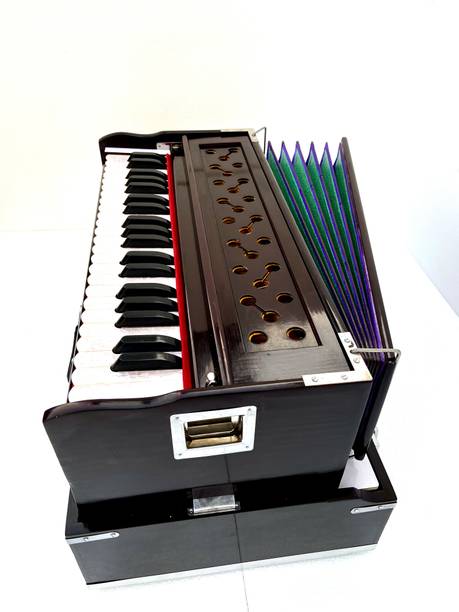 KHALSA MUSICAL (42 keys) Folding Harmonium high sound Quality Foam BestBag 3.5 Octave Harmonium 3.5 Octave Foot Pumped Harmonium
