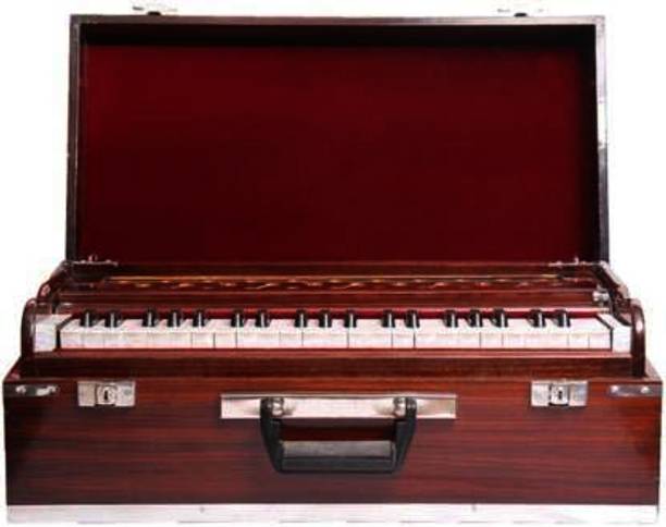 KHALSA MUSICAL Folding Harmonium 42-Keys Two Reed 3.5 Octave 7 Bellow,Coupler, Paded (Foam Bag) Folding Harmonium 42-Keys,Two Reed 3.5 Octave 7 Bellow,Coupler, Paded (Foam Bag) 3.5 Octave Foot Pumped Harmonium