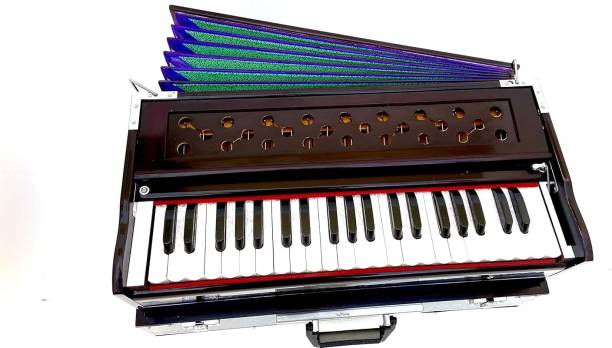 Famous Bo9 Folding(Portable) Harmonium With Coupler Mahogany 3.5 Octave Hand Pumped Harmonium