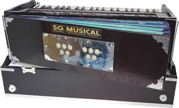 SG MUSICAL A-61 Folding Harmonium with 42-Keys 3.5 Octave Hand Pumped Harmonium