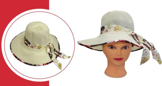 yagnn Trend Beautiful Flower Printed Summer Hat For Women And Girls