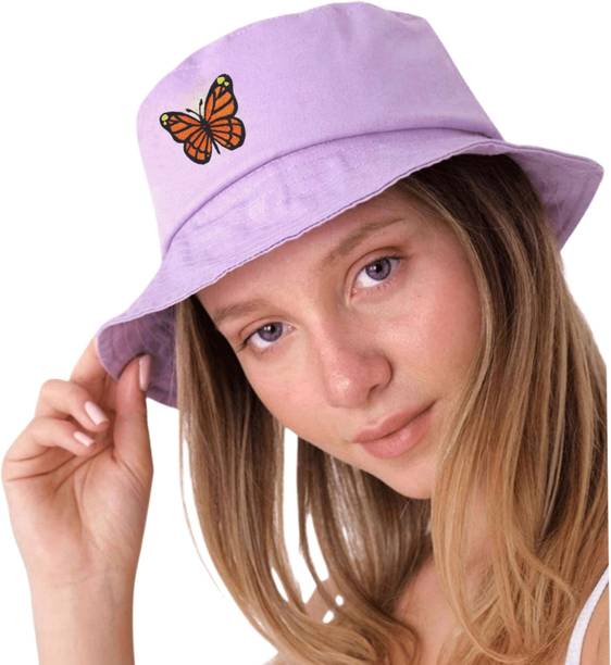 Mr Rabbit butterfly cotton summer packable beach, traveling, cute bucket hat for women