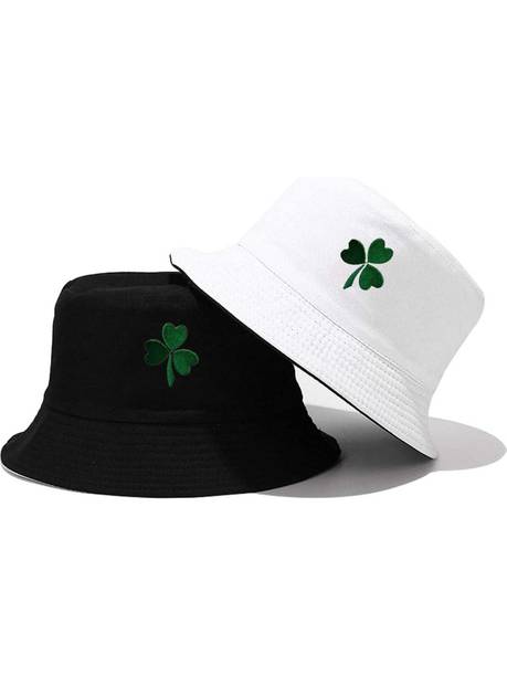 Looxmear Leaves embrodiery Reversible Bucket Hat( Pack of One))
