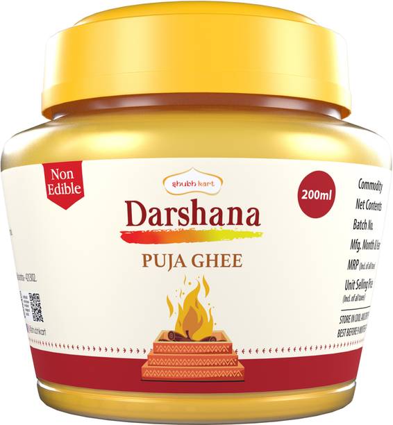 Shubhkart Darshana Puja Ghee - 200 ML | Non-Edible Puja Ghee for Daily Puja, Festivals