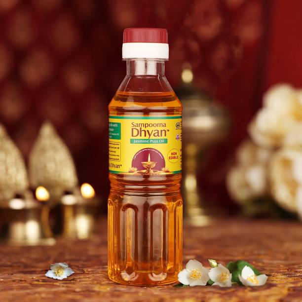 Cycle Pure Sampoorna Dhyan Jasmine Puja Oil 200ML – Blend of 5 Oils for Diya & Deepam