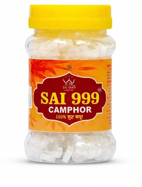 SAI999 Camphor Tablet Jar( 300 Tablets * Pack Of 1) For Puja,Aarti,Meditation,Havan.