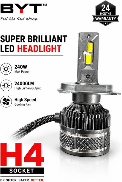 BYT H4 SUPER BRIGHT 240W 6000k 24000LM LED Headlight Car LED for Maruti Suzuki, Hyundai, Tata, Mahindra, Kia, Ford, Honda, Chevrolet (12 V, 240 W)