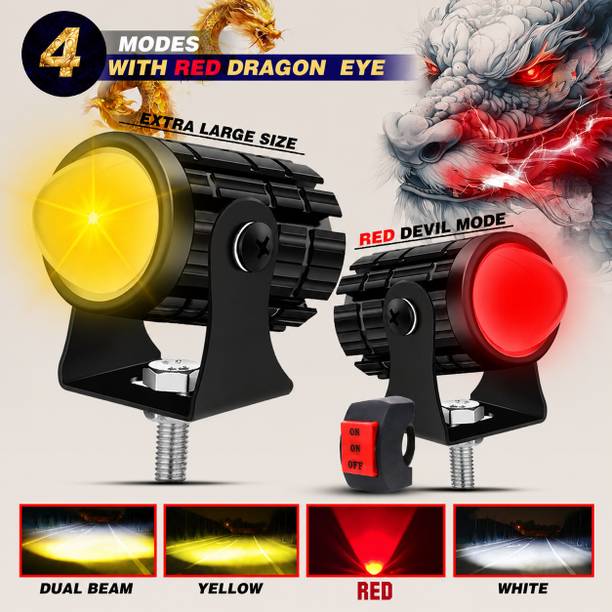 automunk LED Fog Light for Universal For Bike, Universal For Car