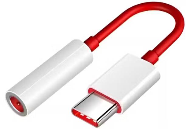ONPL Red USB Type-C to 3.5mm Headphone Connector Phone Converter