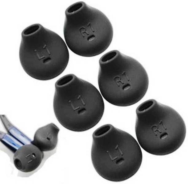 BUMTECH 6 Pcs ( 3 Pair) S6 Black Earbuds In The Ear Headphone Cushion In The Ear Headphone Cushion