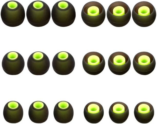KAELAN 18 Pcs (9 Pair) Green Earbuds Silicone Replacement Ear Tips In The Ear In The Ear Headphone Cushion