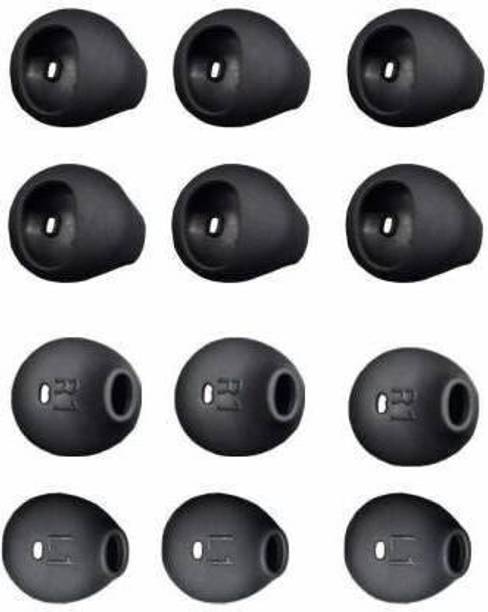 BUMTECH 12 pcs ( 6 Pair) level u ear buds,soft silicone eartips. Silicone replacement In The Ear Headphone Cushion (Pack of 12, Black) In The Ear Headphone Cushion