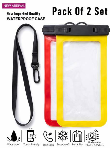 Soumaya - Simply the best Pouch for Crystal Clear, Dual Swivel Lock Touch Sensitive for Rain, Swim| Protects Phone, Cash Cards