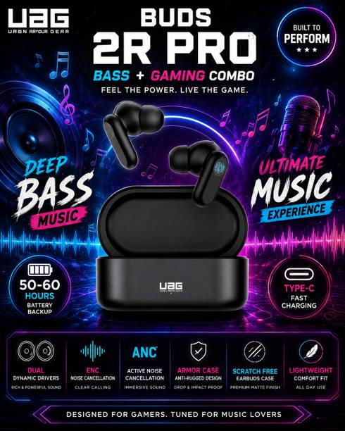 uag urbn armour gear UAG Buds 2R Wireless Earbuds with Powerful Bass, Smooth Connectivity Bluetooth