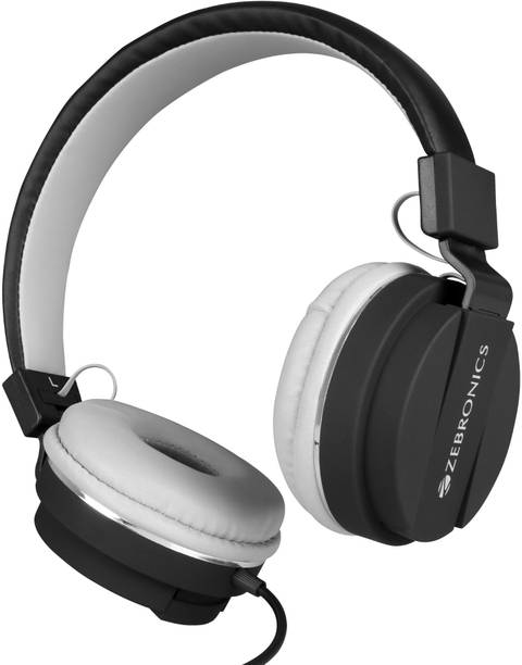 ZEBRONICS Zeb-Storm, In-Line Mic, 1.5 Meter Cable, 3.5mm Jack, Soft Cushion, 40mm Drivers Wired