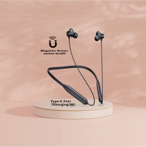 house of common Wireless Neckband, 48Hrs Playtime, Double EQ Mode, Fast Charging_RU Bluetooth & Wired