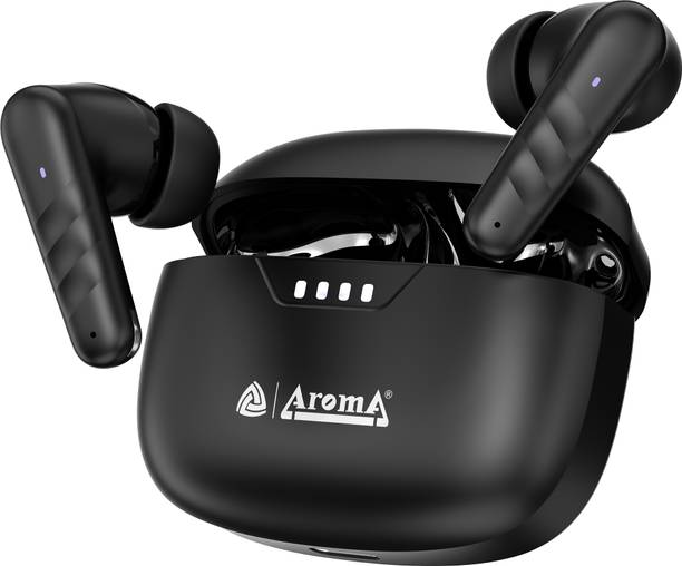 Aroma NB138 Pro V5.4 Upto 70Hr Playtime* Dual Paring Fast Charging Heavy Bass TWS Bluetooth