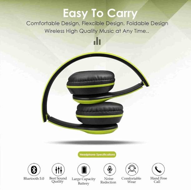 Techobucks New On Ear Headphones with Upto 15Hrs Playback,40MM Drivers,Padded Ear Cushions Bluetooth Gaming