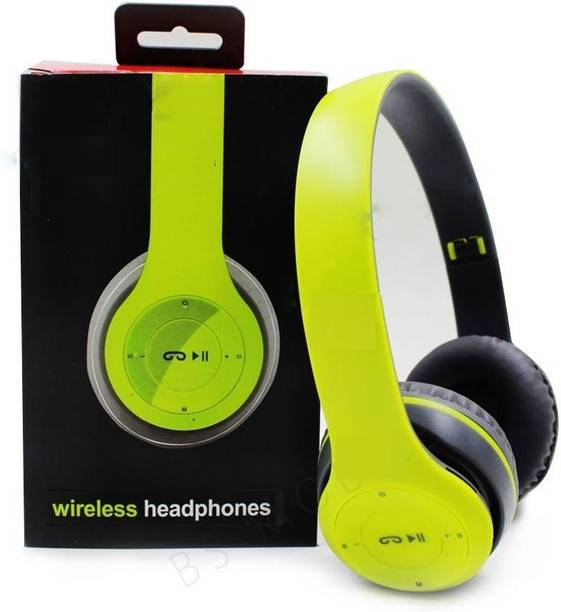 Techpunch PREMIUM MATTE FINISH GOOD QUALITY WIRELESS HEADPHONE WITH AUX & FM SUPPORT Bluetooth & Wired