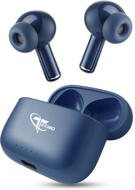 TECHIO BassStorm Earbuds with 30H Battery, IPX5, Game Mode & ENC Mic Bluetooth