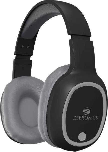 ZEBRONICS Zeb- Thunder, With 60H Backup, BT v5.3, Gaming Mode, ENC, AUX, mSD, Dual Pairing Bluetooth Headset