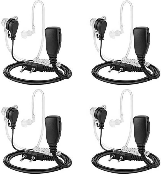 RENMAX PTT Earphone Air Acoustic Tube Earbuds-04 with 2-Pin Audio Jack for Walkie Radio Wired