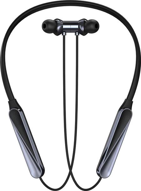 RED WIRED Bluetooth Headphone - 100Hours Playtime Wireless Neckband headphones Earphone-4 Bluetooth Gaming