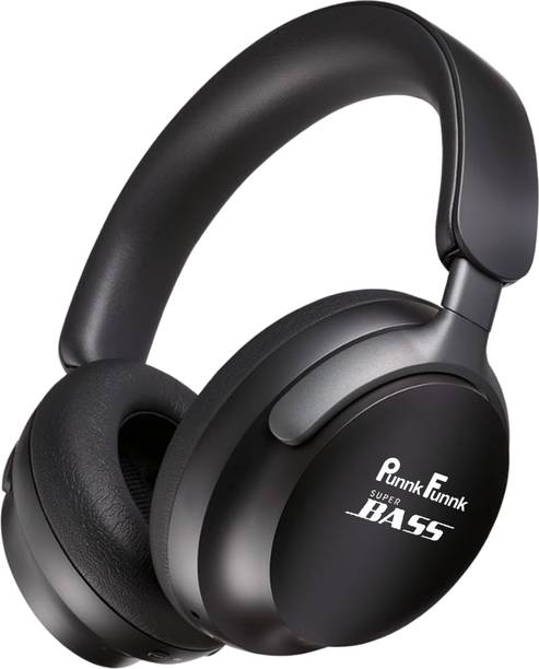 PunnkFunnk Bass Over-Ear Wireless Bluetooth Headphones Noise Ca