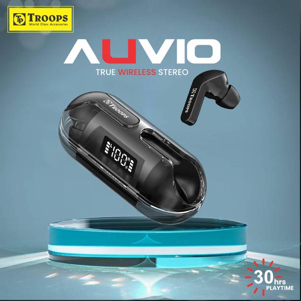 TP TROOPS TWS Earbuds with Bluetooth 5.0 LED Display,30 Hours Playback,Noise Isolation Bluetooth