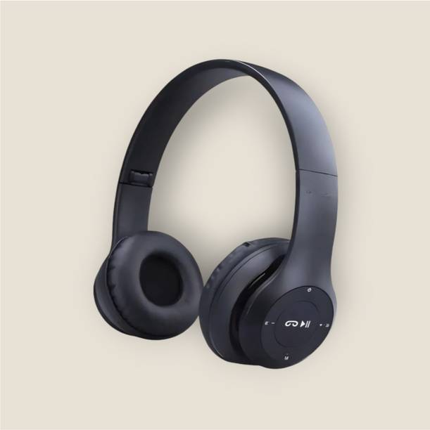 GDS Rechargeable Headphones with Mic & SD Card, Extended Battery Support_FX Bluetooth & Wired