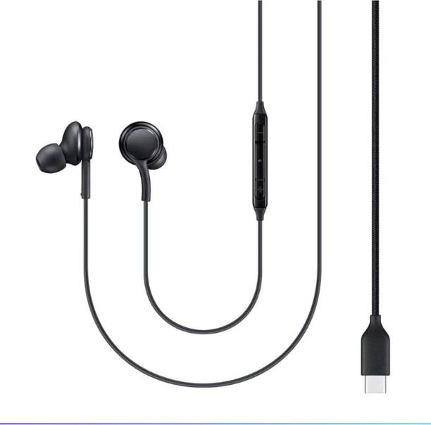 qoviq original Type C Wired Earphones for AKG With Mic, Lightweight Fit, Smooth Calling Wired