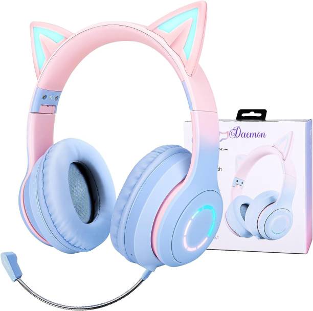 DAEMON Cat Kids Bluetooth Headphones for Girls ,Foldabl...