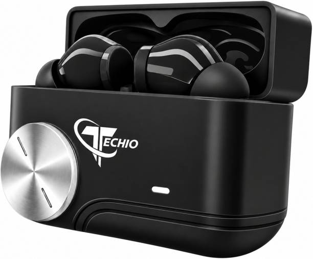 TECHIO Pro Wireless Earbuds with Dual Mic ENC for Clear Calls, 60H Playback Bluetooth
